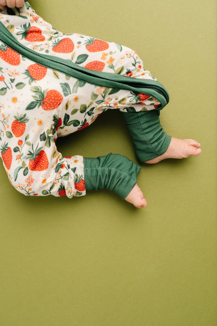 Vintage Strawberry Bamboo Convertible Sleeper