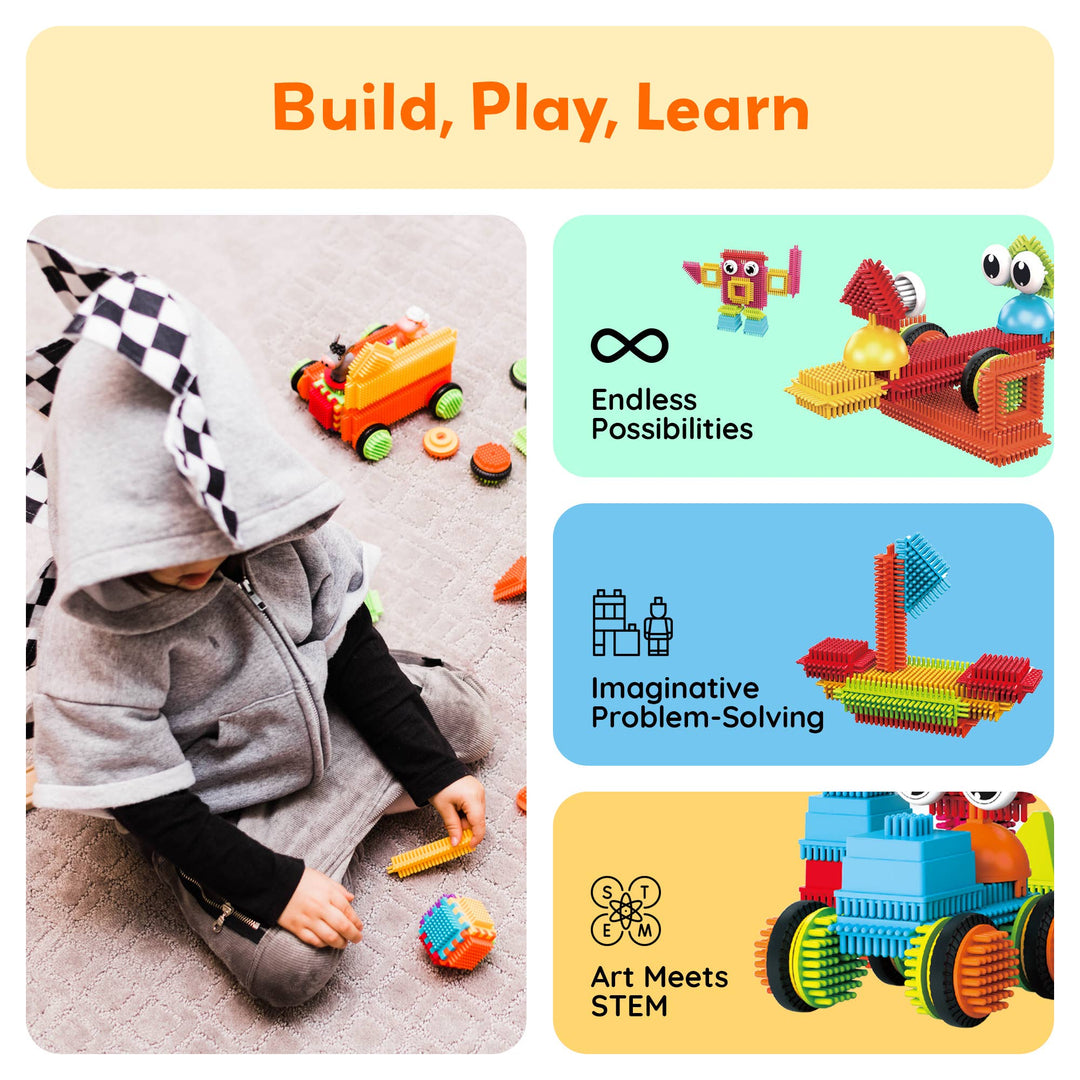 PicassoTiles 116pc Hedgehog Building Blocks Building Toy