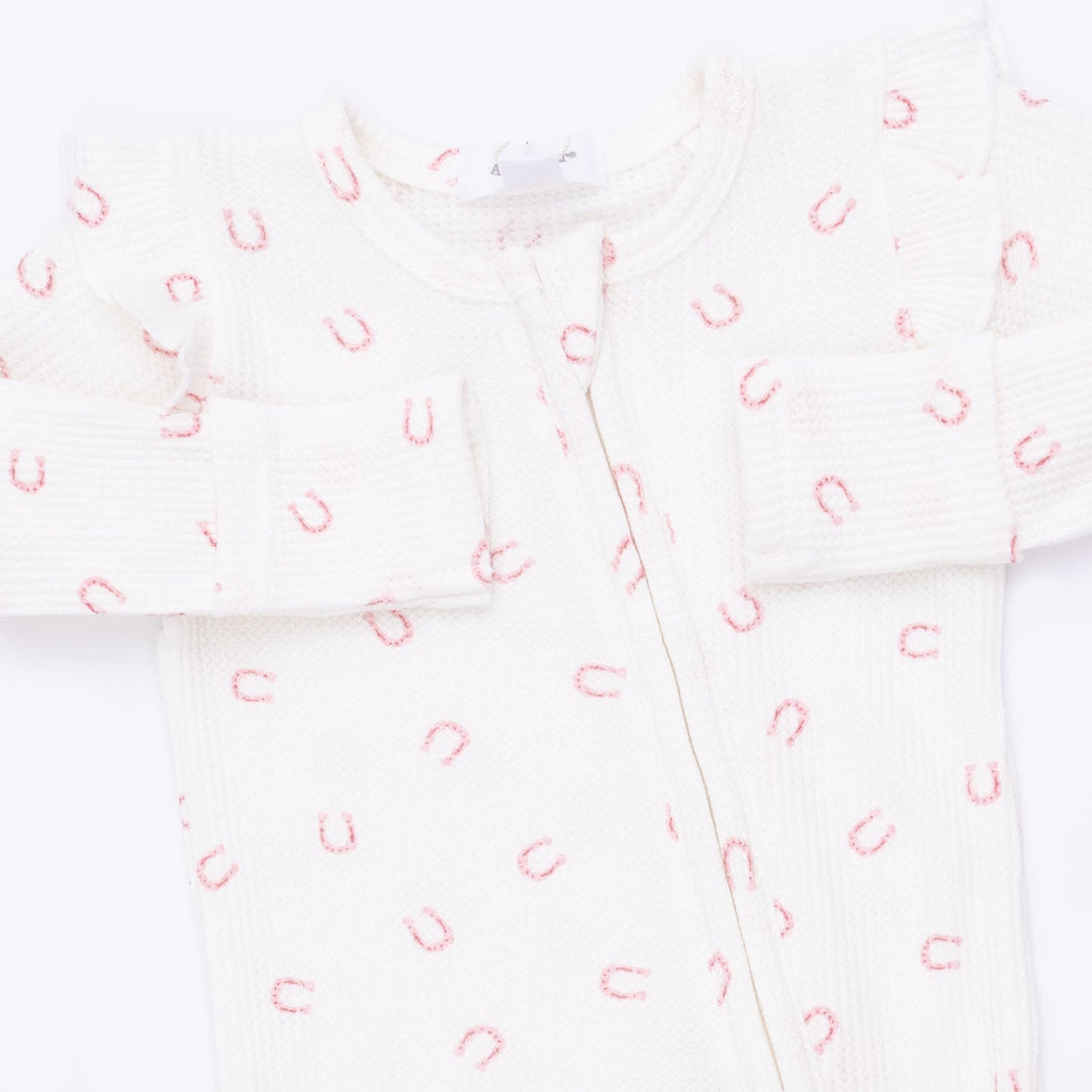 Little Horseshoe Zipper Footie