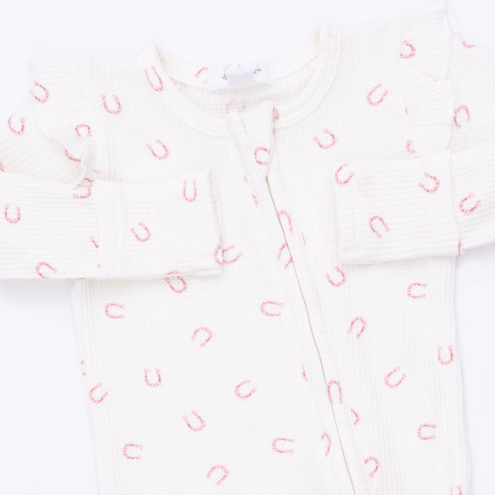 Little Horseshoe Zipper Footie