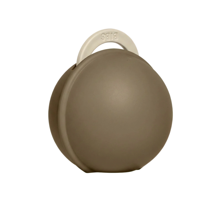 BIBS Colour Pacifier Round Latex with Case- Dark Oak