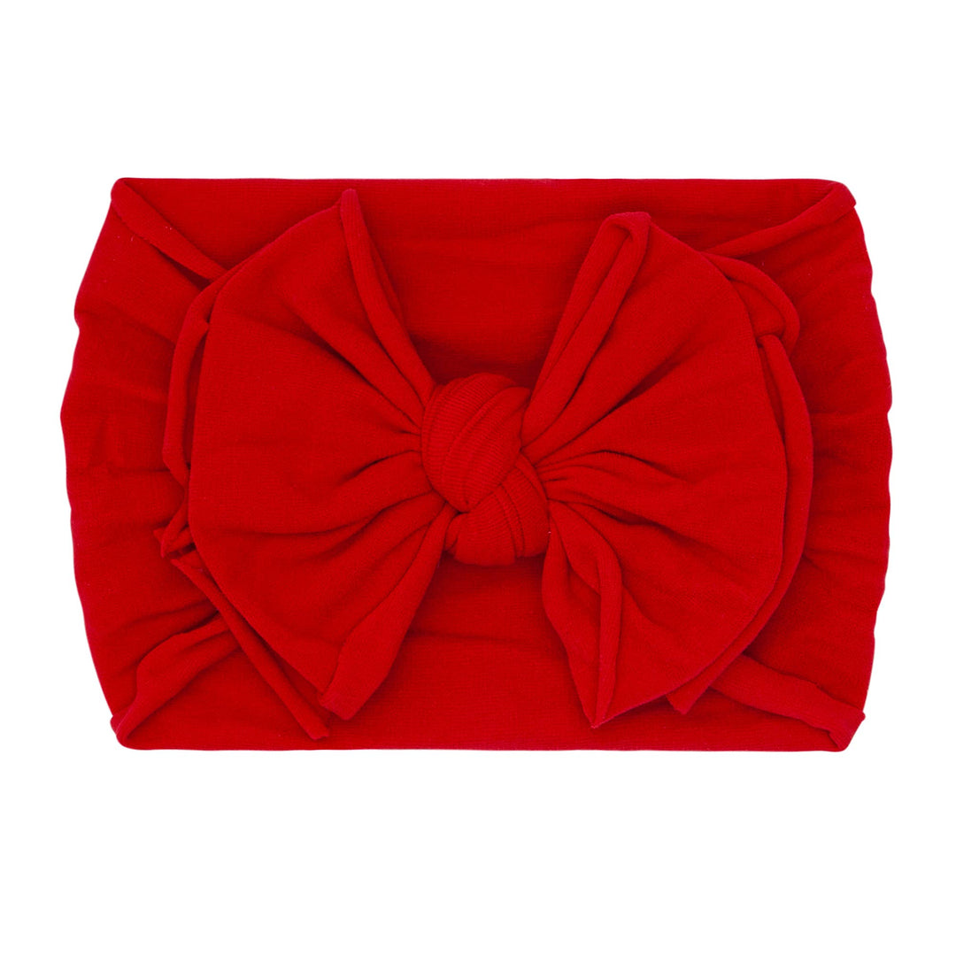 FAB-BOW-LOUS® soft nylon/spandex bow headband: cherry red