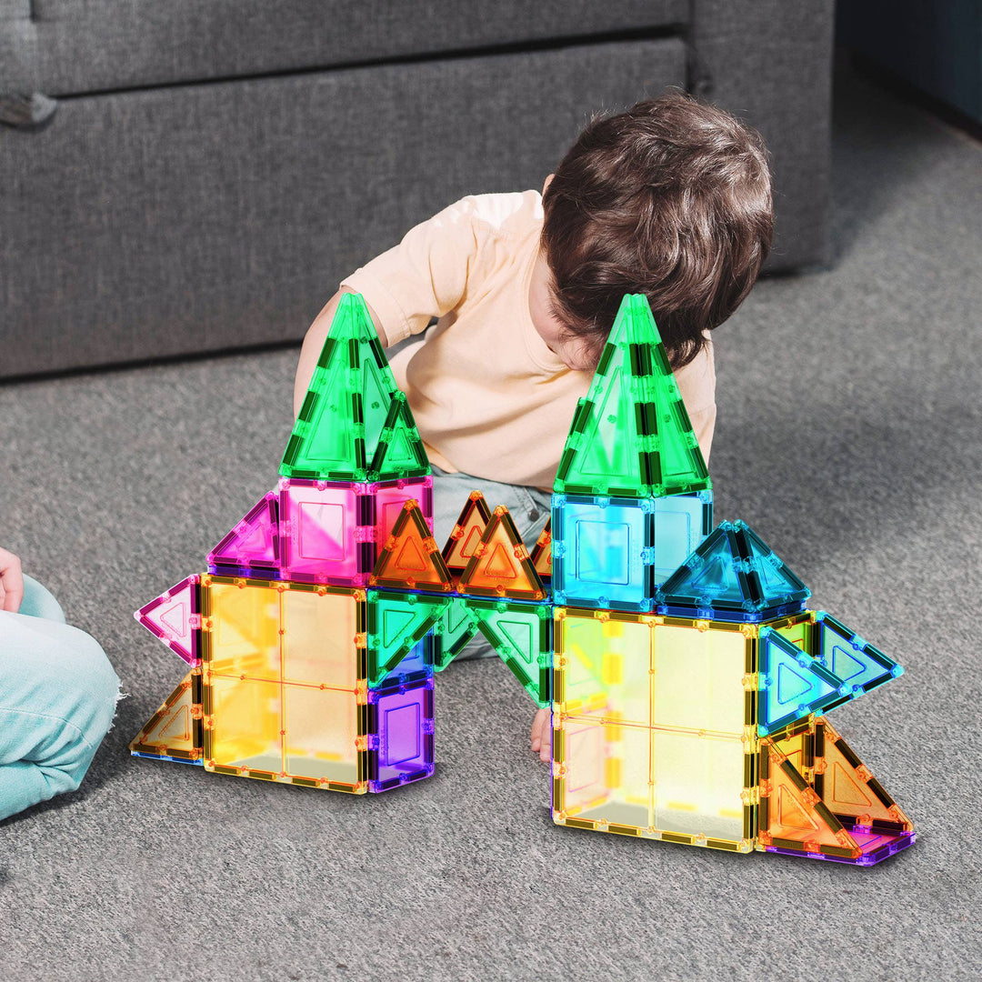 PicassoTiles 61pc Magnetic Tile Building Set STEM Toy