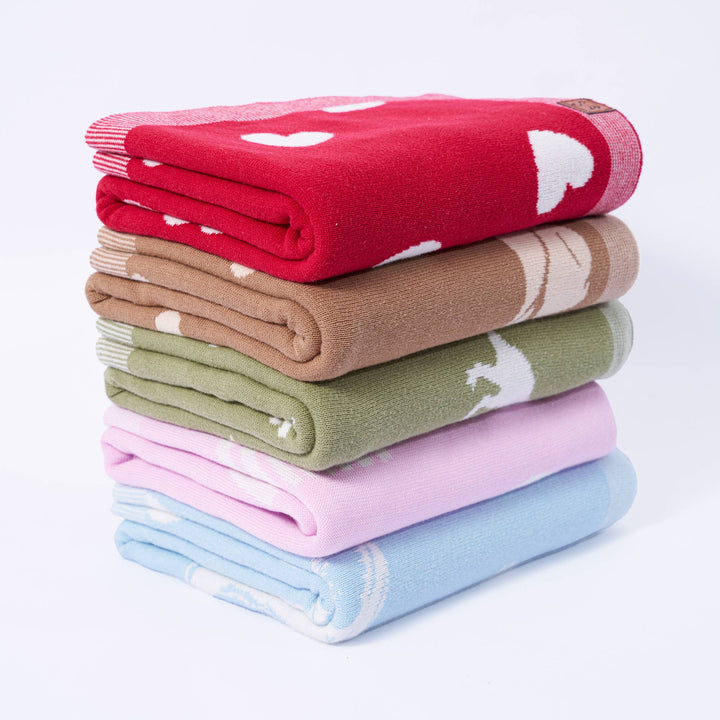 100% Cotton Western Baby Blanket, Knitwear 2 Sides Cactus