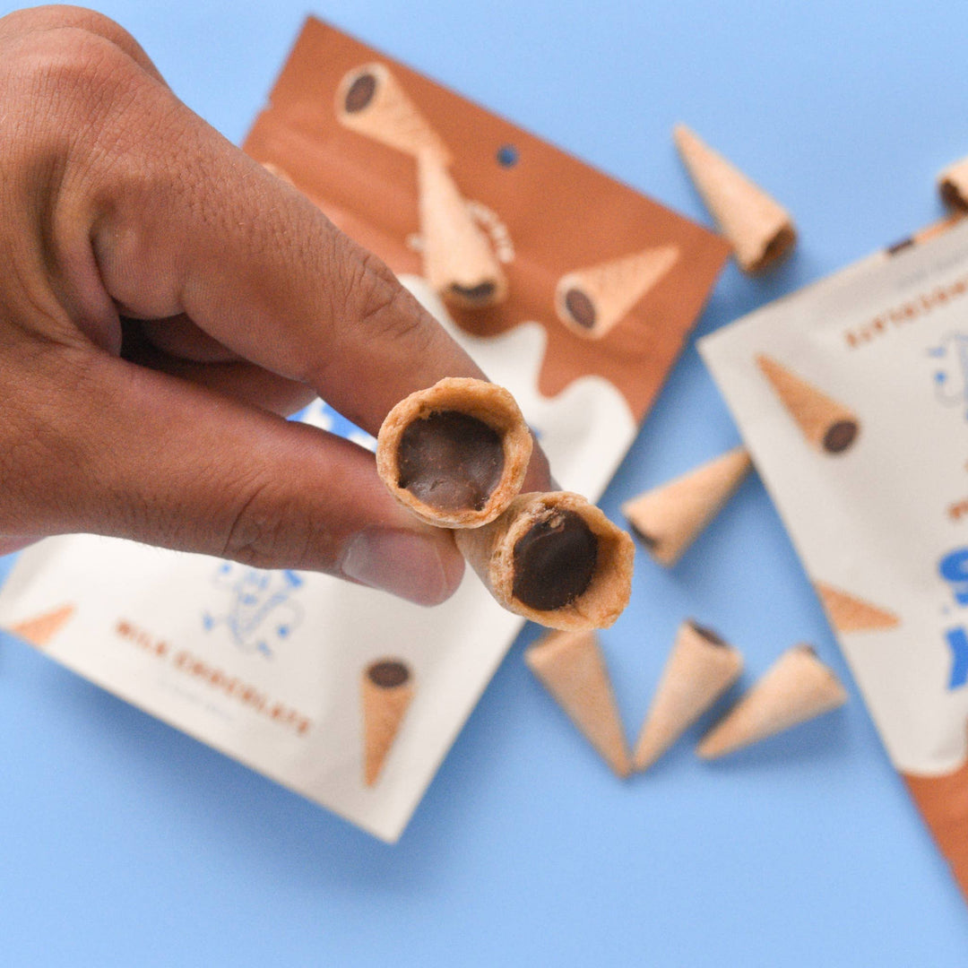 Milk Chocolate Bite-Sized Waffle Cones Snacks