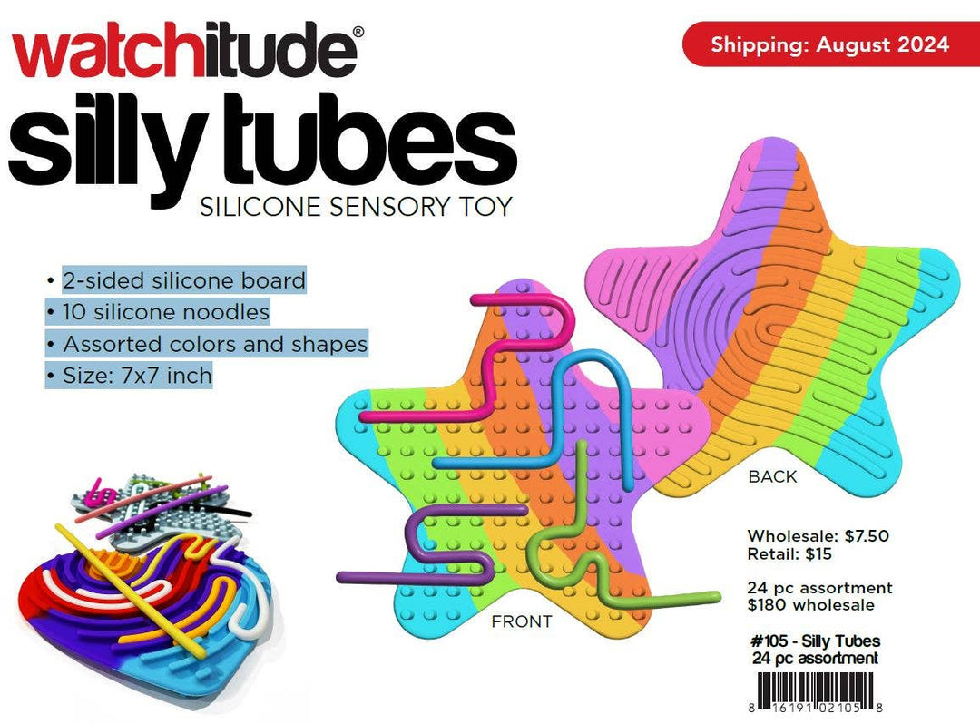 Silly Tubes -Silicone Sensory Toy 24 pc assortment