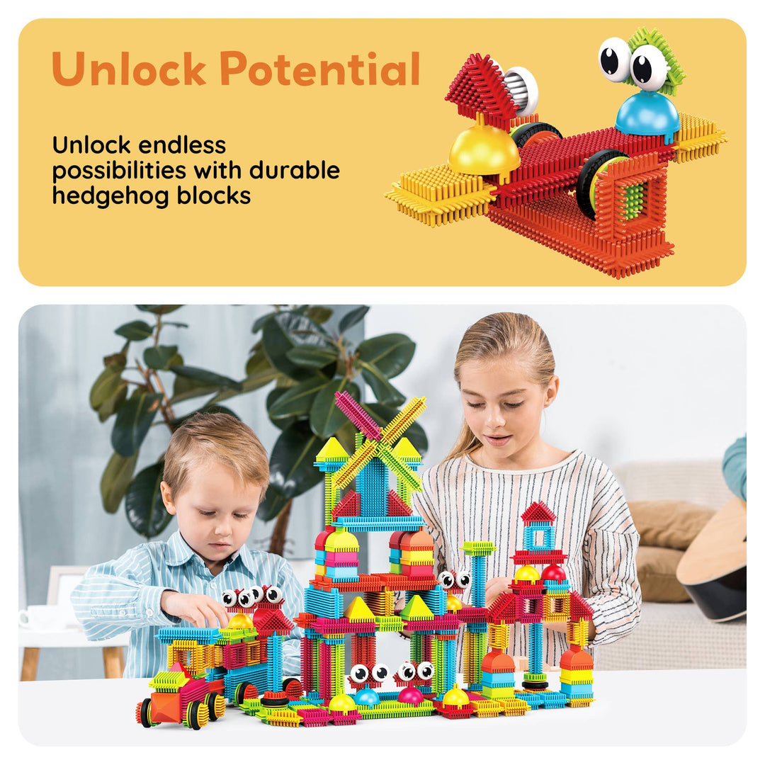 PicassoTiles 116pc Hedgehog Building Blocks Building Toy
