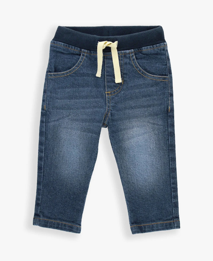 Boys Medium Wash Pull-up Jeans