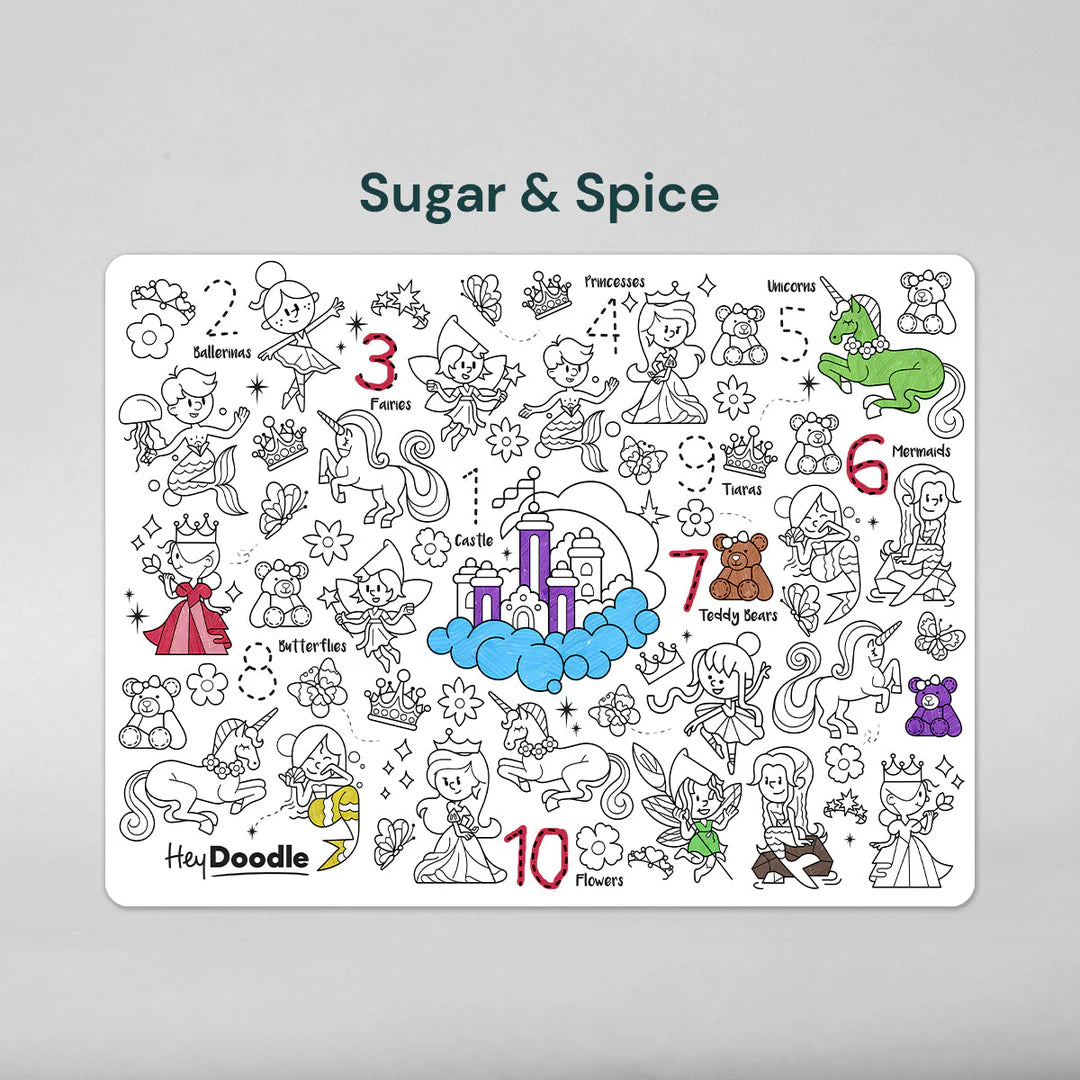 Sugar & Spice Classic Reusable Coloring & Doodling Mat