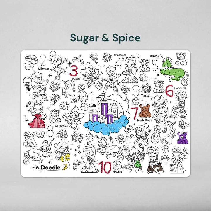 Sugar & Spice Classic Reusable Coloring & Doodling Mat