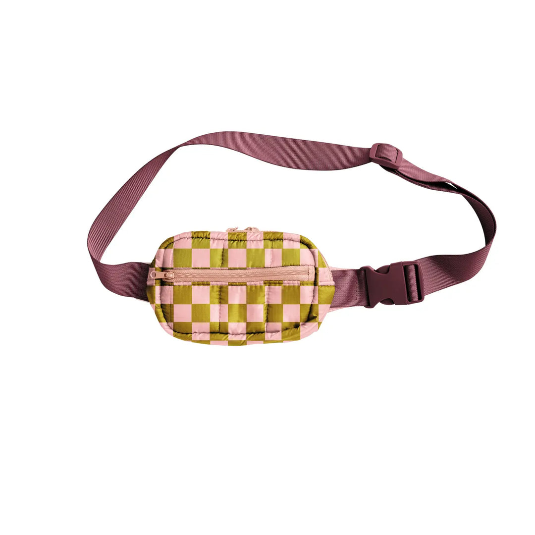 Puffy Small Hip Bag-Checkers