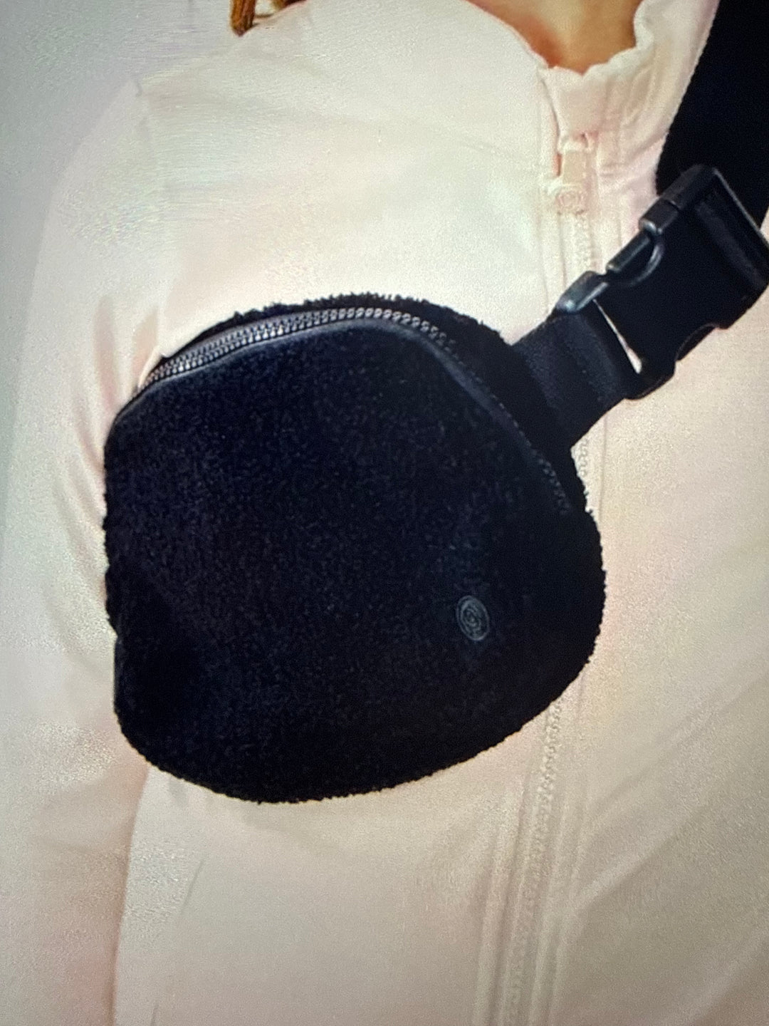 Black Fleece Belt Bag