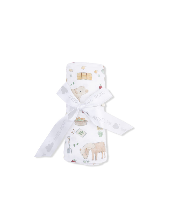 Cute Farm Animals Swaddle Blanket