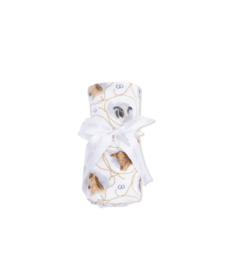 Farm Animal Swaddle Blanket
