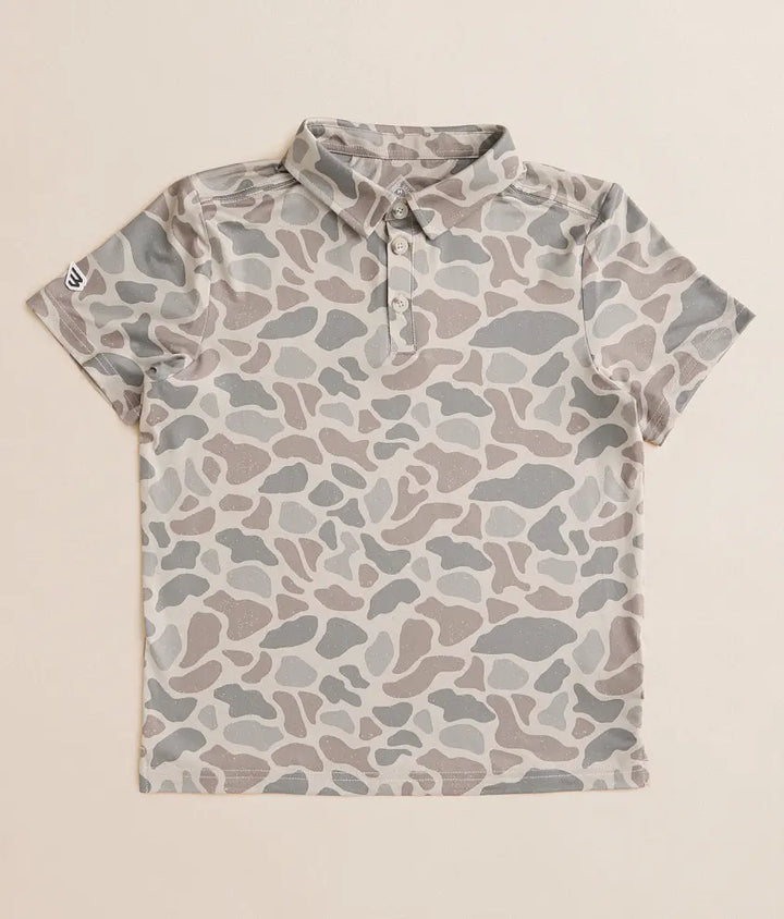 Youth Performance Button Up - Retro Duck Camo