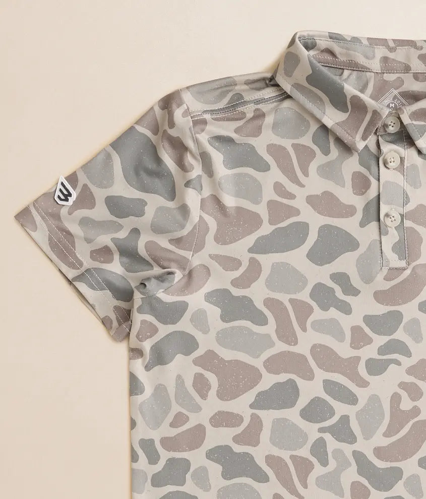 Youth Performance Button Up - Retro Duck Camo