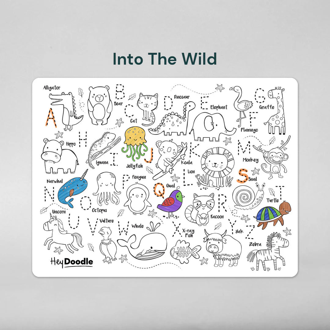 Into the Wild Classic Reusable Coloring & Doodle Mat