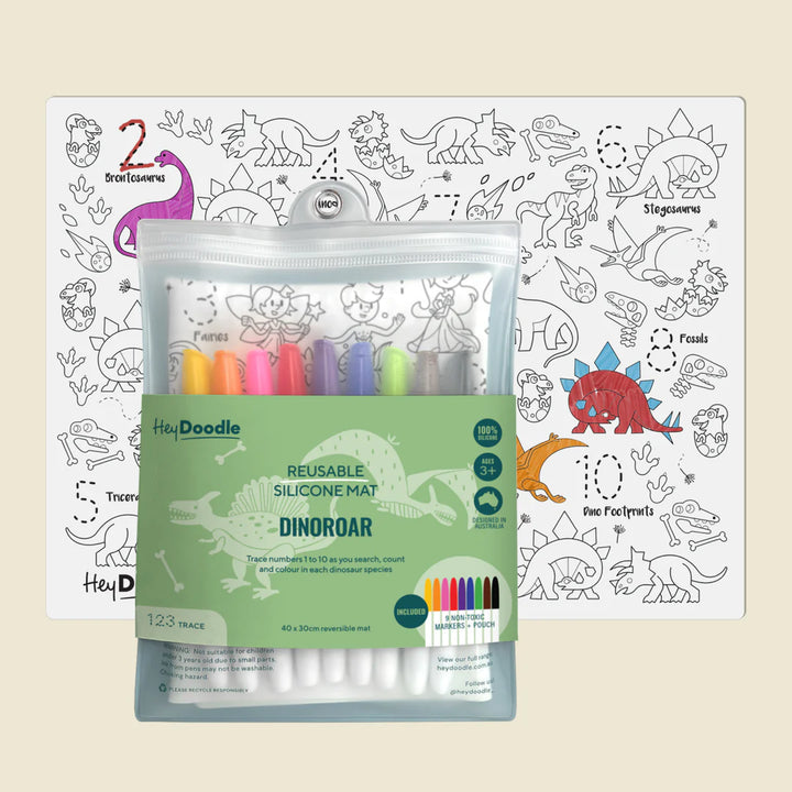 DinoRoar Classic Reusable Coloring & Doodle Mat