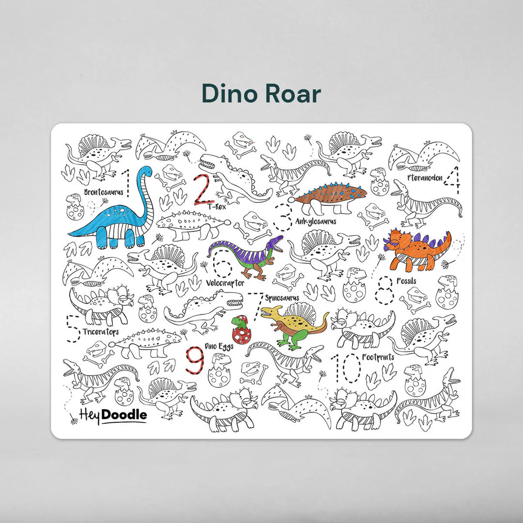 DinoRoar Classic Reusable Coloring & Doodle Mat