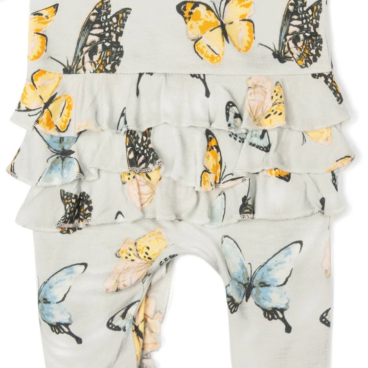 Butterfly Bamboo Zippered Footie