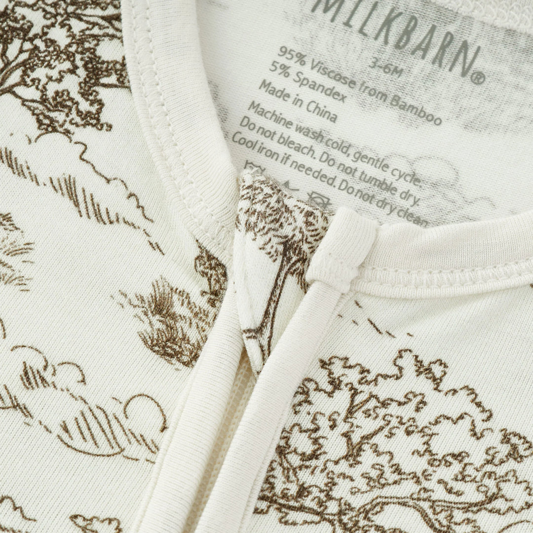 Country Toile  Zippered Footie