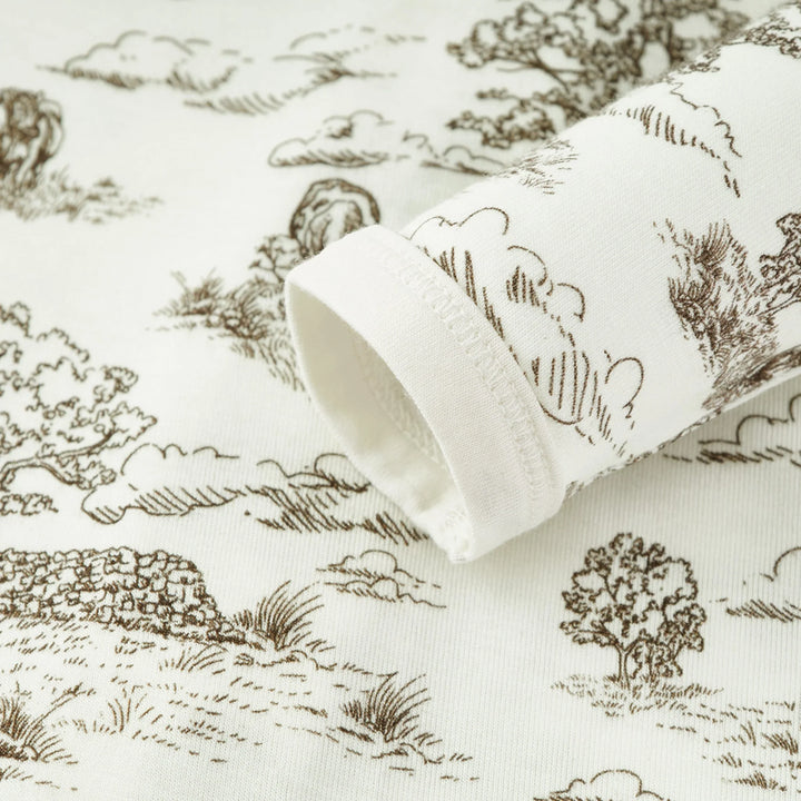 Country Toile  Zippered Footie