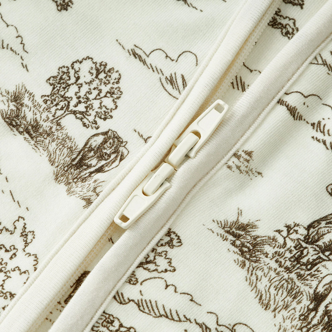 Country Toile  Zippered Footie