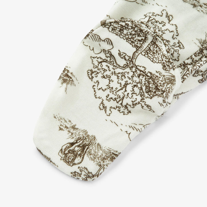 Country Toile  Zippered Footie