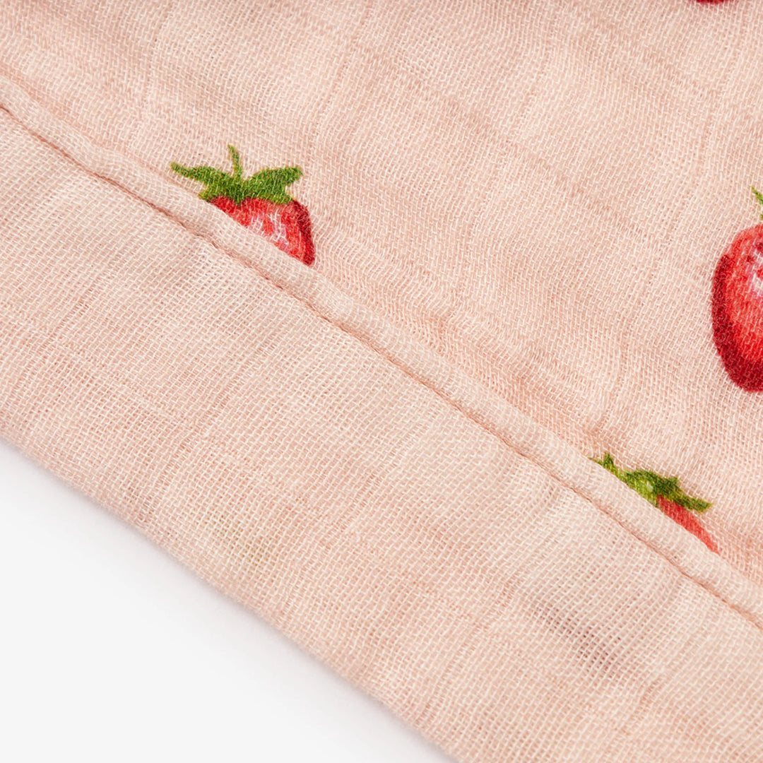 Strawberry big lovey muslin blanket