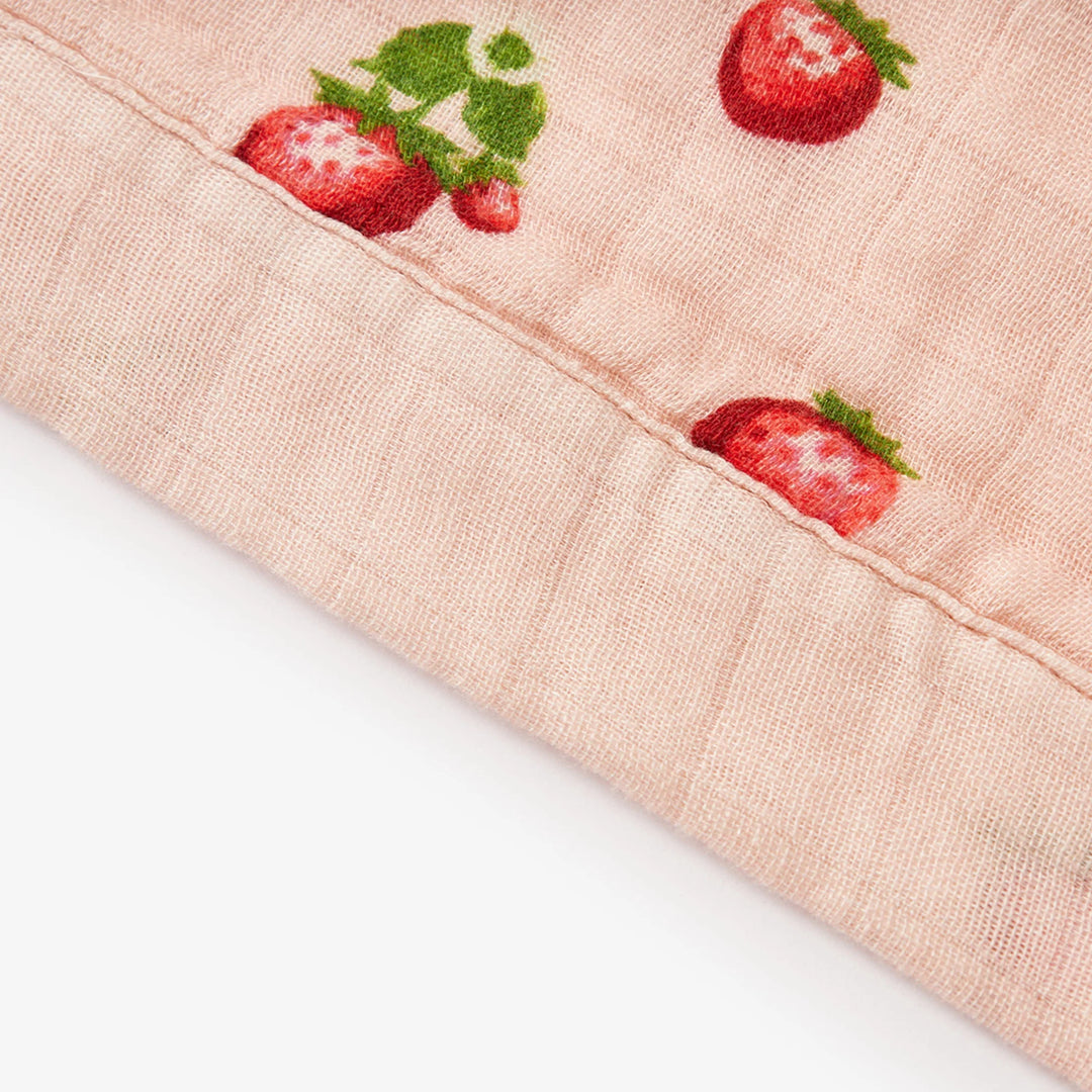 Strawberry big lovey muslin blanket