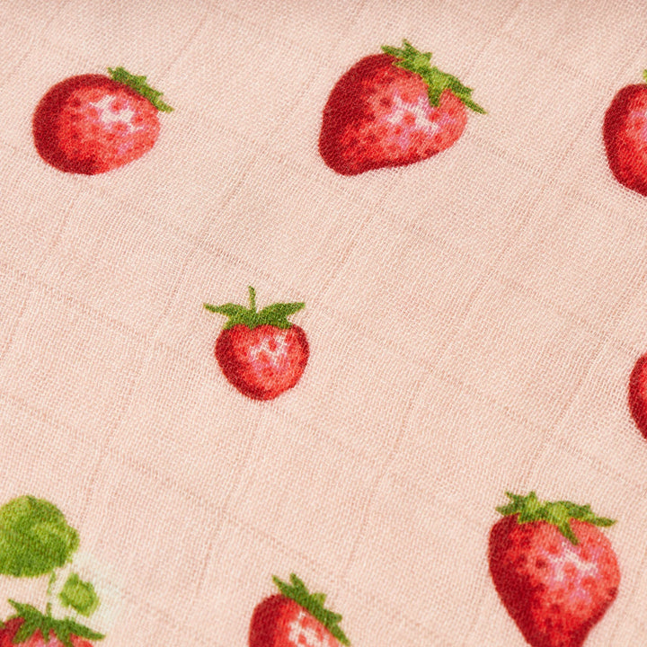 Strawberry big lovey muslin blanket