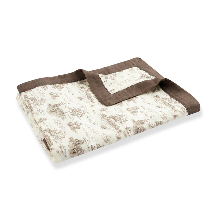 Country Toile big lovey muslin blanket