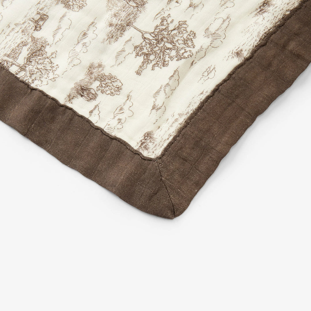 Country Toile big lovey muslin blanket