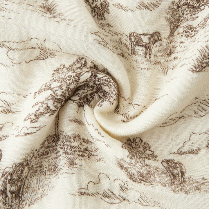 Country Toile big lovey muslin blanket