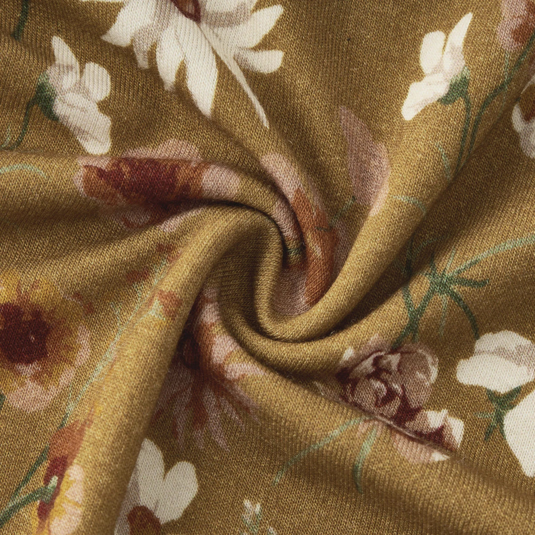 Wildflower newborn gown and hat set