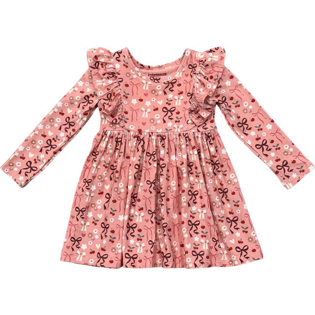 Cherry Hearts Ruffle Dress