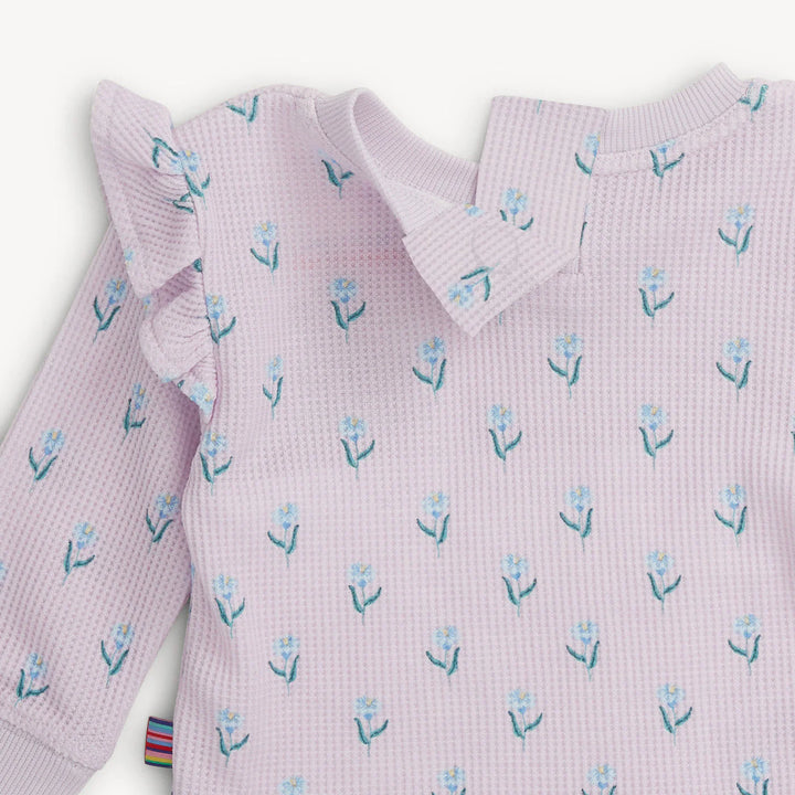 LAVENDAR FLORAL WAFFLE SET