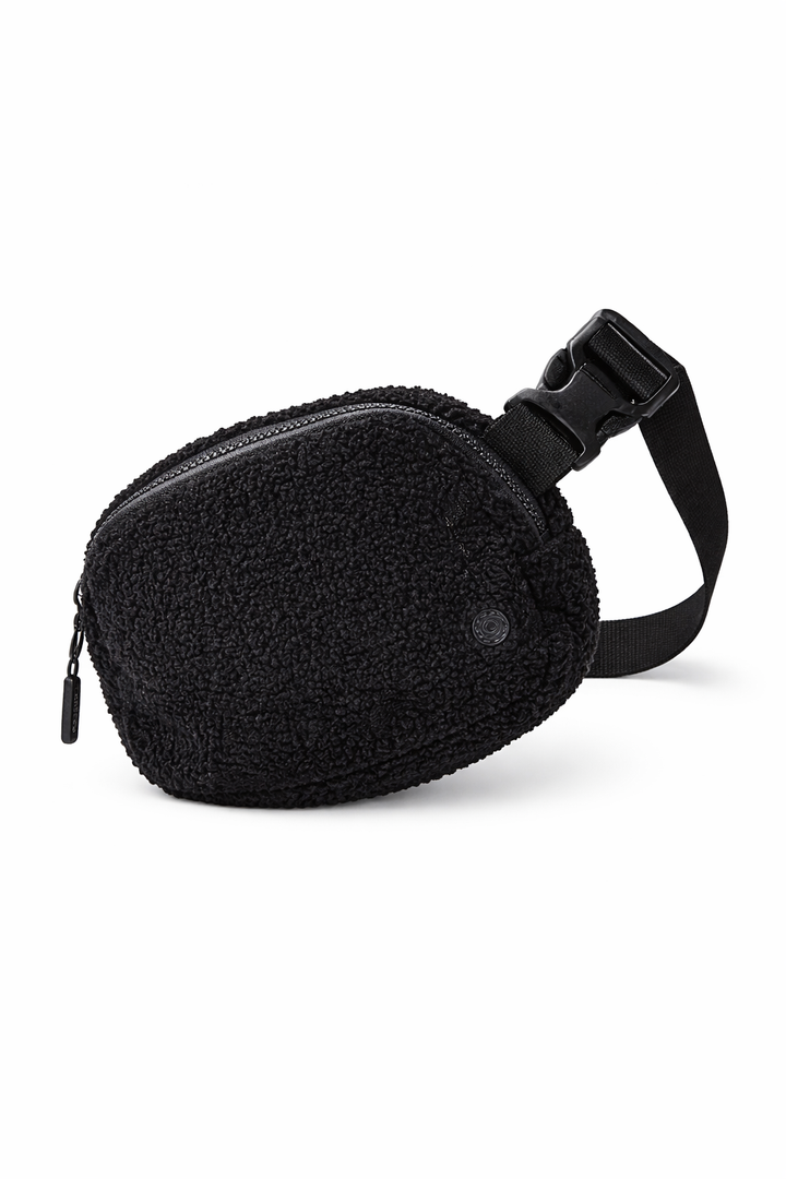 Black Fleece Belt Bag