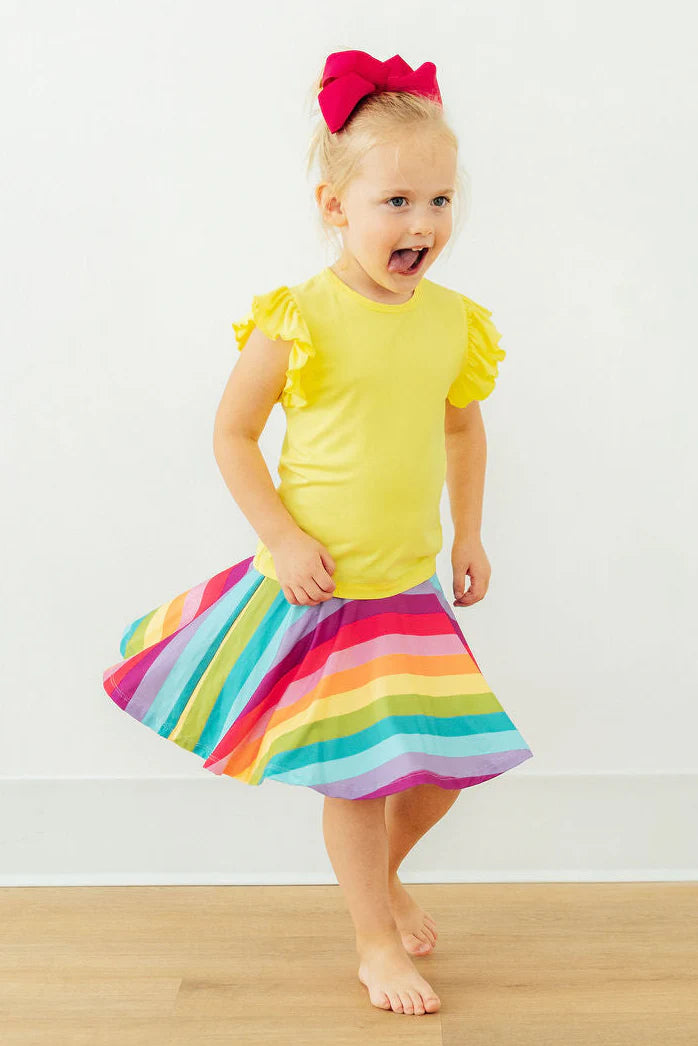 Cheerful Stripe Twirl Skort