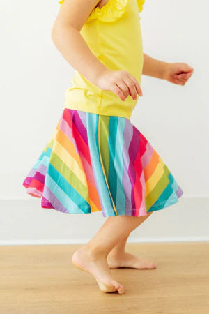 Cheerful Stripe Twirl Skort