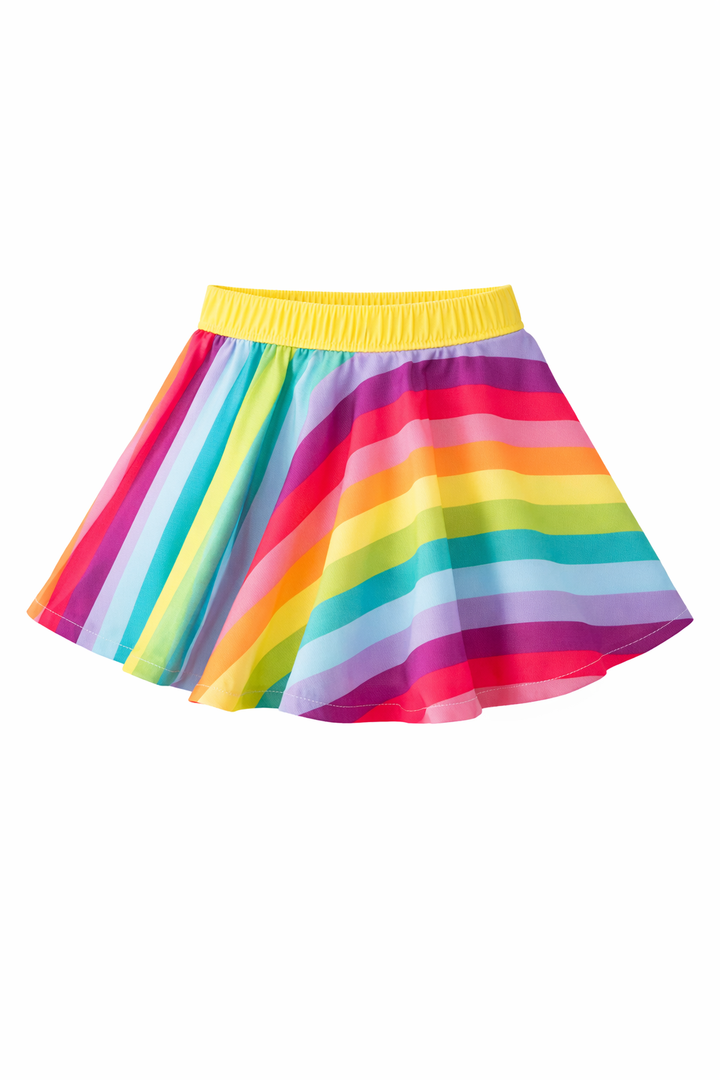 Cheerful Stripe Twirl Skort