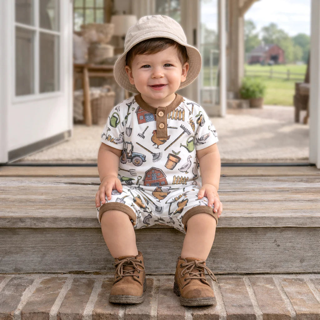 Farmers Market Henley Romper