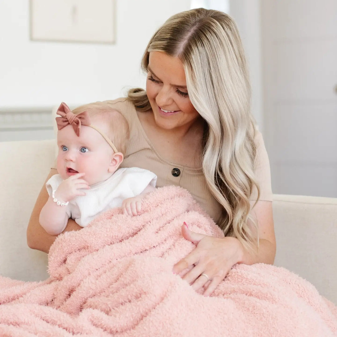 Bamboni Receiving Blanket-Peach