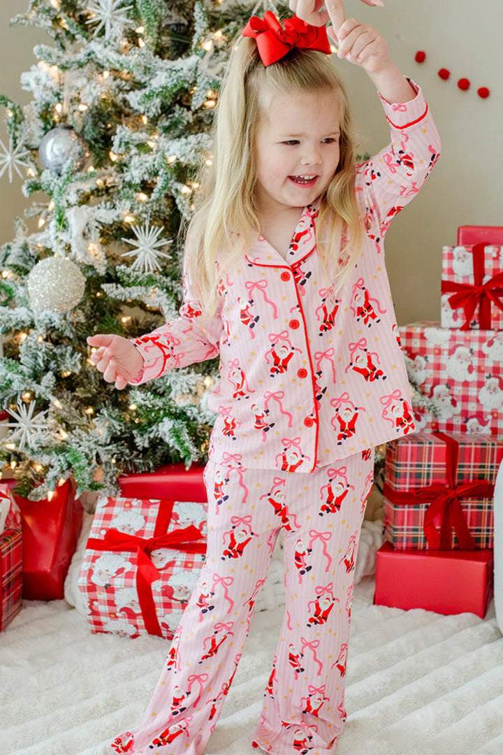 Jolly Ribbons Long Sleeve Flare Pajama Set