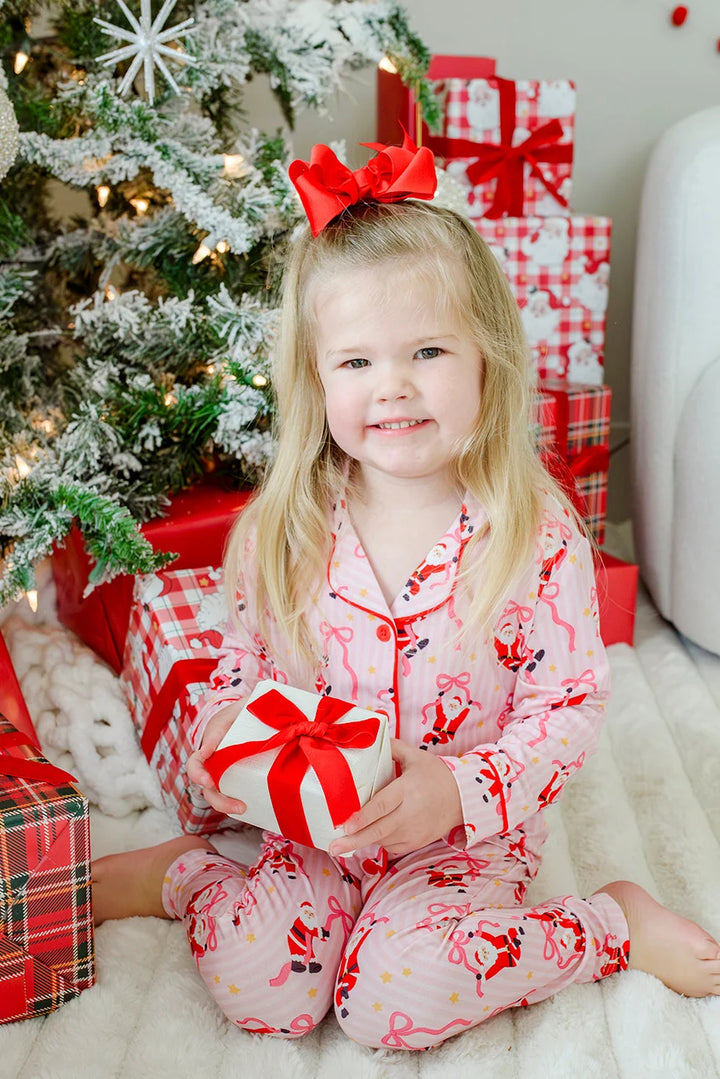 Jolly Ribbons Long Sleeve Flare Pajama Set