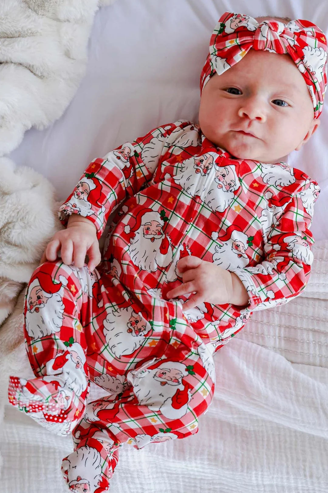 Cozy Claus Zip Footie