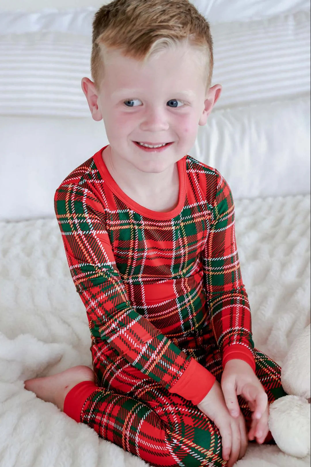 Plaid Tidings Long Sleeve Pajama Set