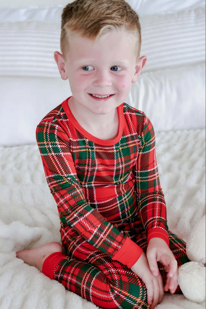 Plaid Tidings Long Sleeve Pajama Set