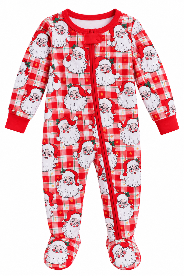 Cozy Claus Zip Footie