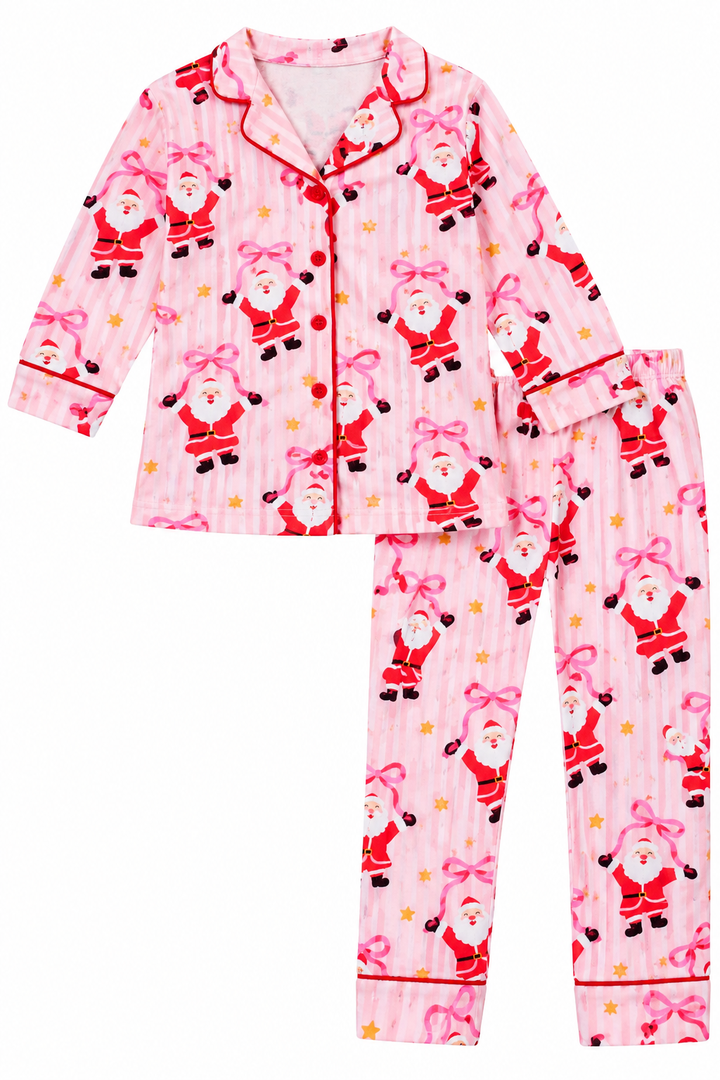 Jolly Ribbons Long Sleeve Flare Pajama Set